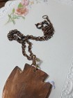 Vtg Painted Enamel Over Copper Big Modernist Arrowhead Pendant Necklace 1960s — photo 8