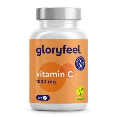 Vitamin C 1000 mg pro Tablette - Immun-Support - 200 Tabletten  für 7 Monate