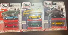 Set Of 3 Auto World Deluxe Series 1:64 2 Packs Classic Muscle Ragtops Firebirds