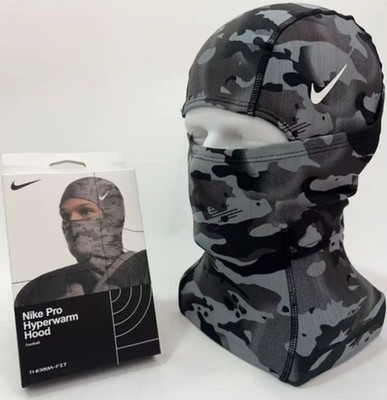 Nike Pro Hyperwarm Hood 迷彩バラクラバ Nike Pro Hyperwarm Ski Mask Hood Therma-Fit - Grey Camo US Stock