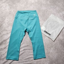 Gymshark Trainingsleggings t&uuml;rkis blau Gr. S Damen Cropped Gym Sport