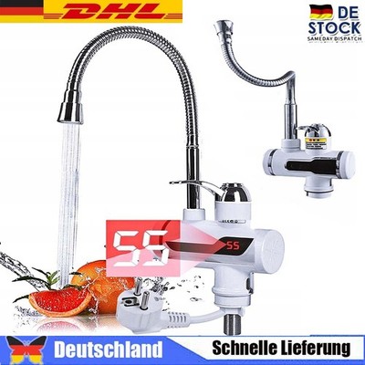 LED Elektrisch Wasserhahn Sofort Heizung Durchlauferhitzer Armatur Küchearmatur