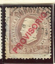 PORTUGAL; 1892-93 classic Luis PROVISORIO Optd. issue fine used 15r. value