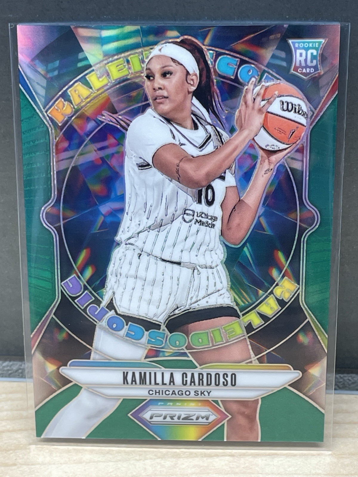 2024 Panini Prizm Basketball Green Prizm Kaleidoscopic Insert Kamilla Cardoso