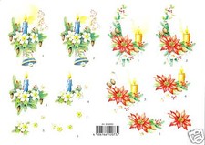 DECOUPAGE - carta per tecnica 3D in rilievo - natale 2 pz