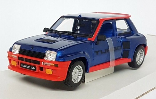 Burago 1/24 - Renault 5 Turbo 2 Metallic Blue Red Diecast model car - Picture 3 of 4