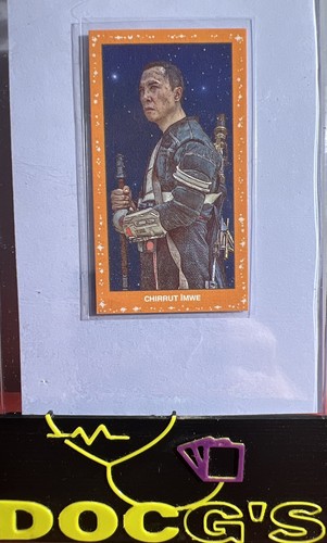 Tarjeta Star Wars Topps 206 T206 2022 Wave 3 Orange Starfield - Chirrut Imwe - Imagen 1 de 2