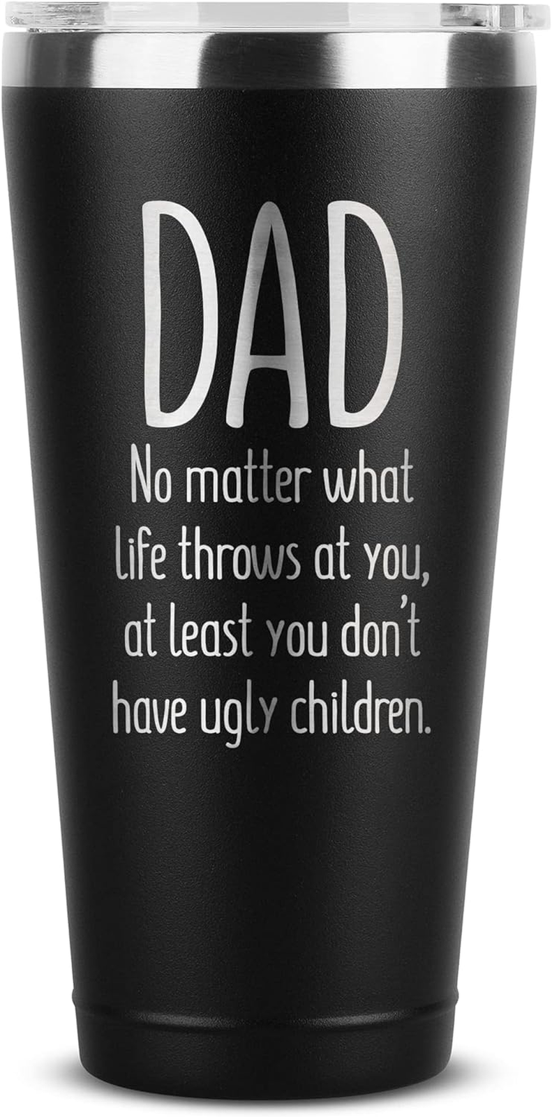 Coffee Tumbler with Lid - Perfect for Dad - Travel Coffee Mug Keeps Beverages Ho