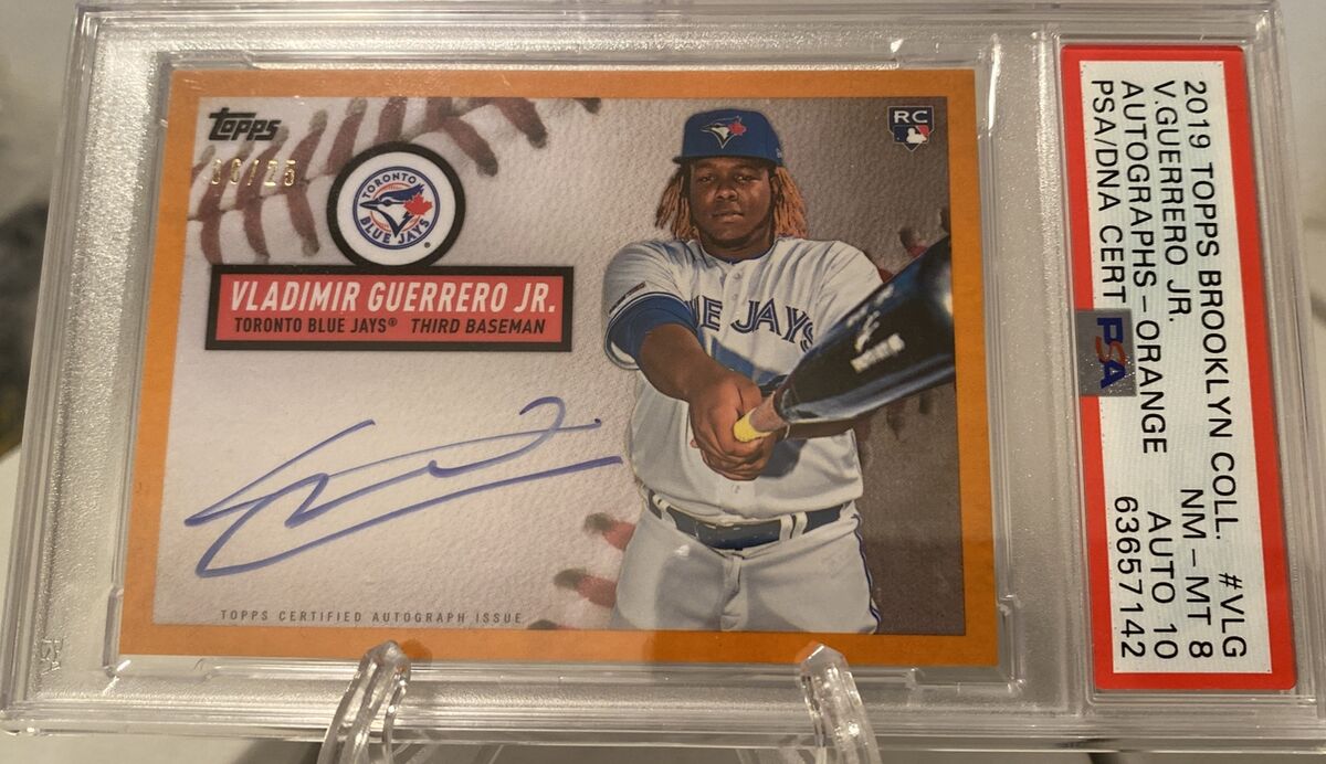 Vladimir Guerrero Jr 2019 Topps Brooklyn Coll Auto Orange 6/25 PSA