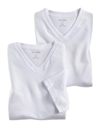 2er-pack T-shirts, V-ausschnitt Weiss/weiss Athena | La Redoute