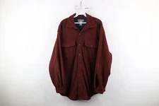 Vtg 90s Streetwear Mens Large Distressed Fleece Button Shirt Jacket Jac Shirt