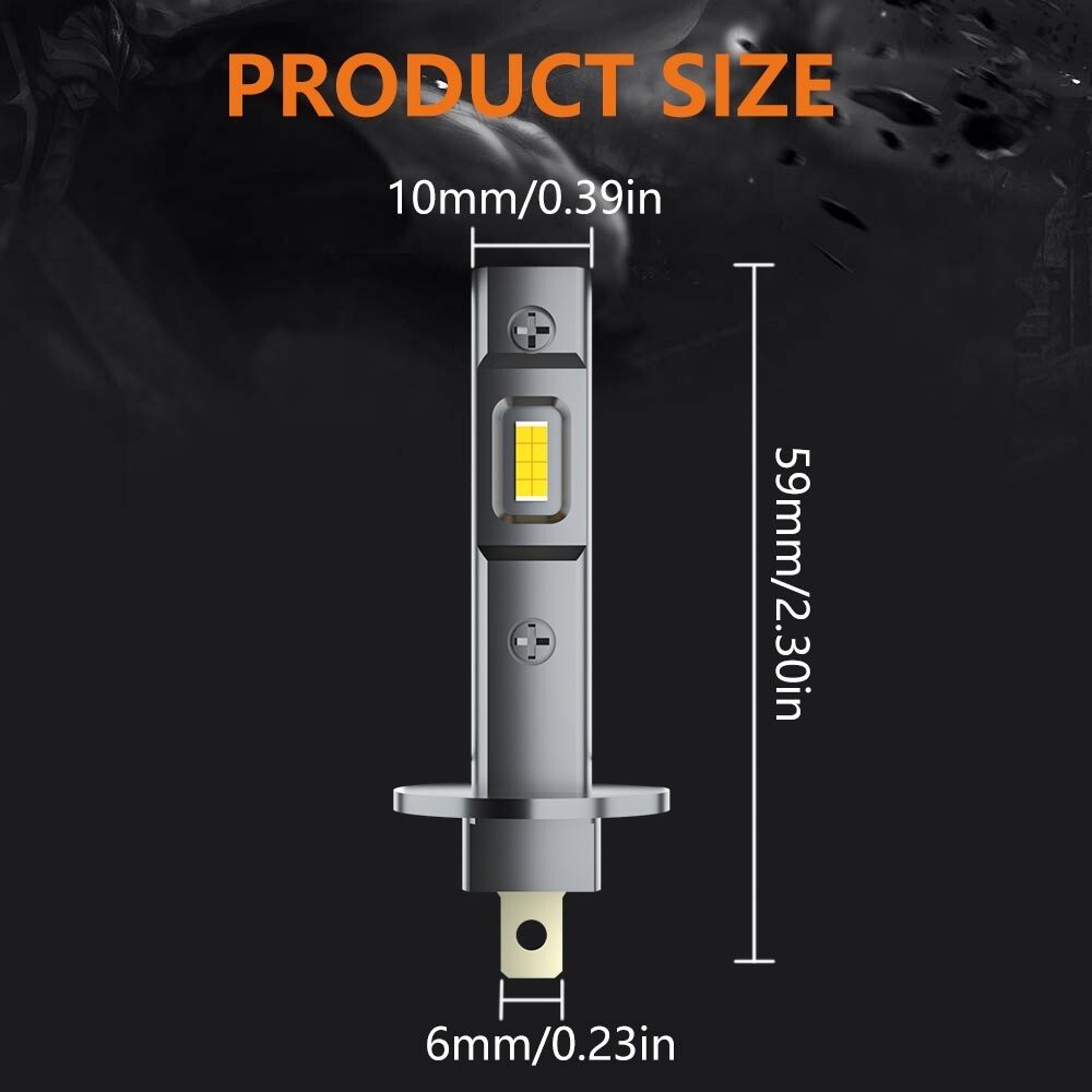 - Senza marca/Generico - - 2 Lampade H1 LED Matrix Auto Moto, 6.5k 120W Plug & Play, Ip68 - Miniatura 2