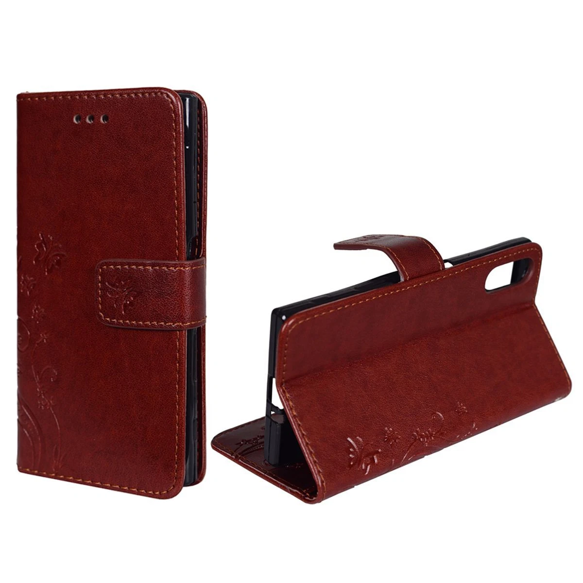 Cover In Pelle Artificiale Per Sony Xperia XZ Premium – Stile Bookstyle Bianco, Con 2 Pellicole Protettive In Omaggio - 4