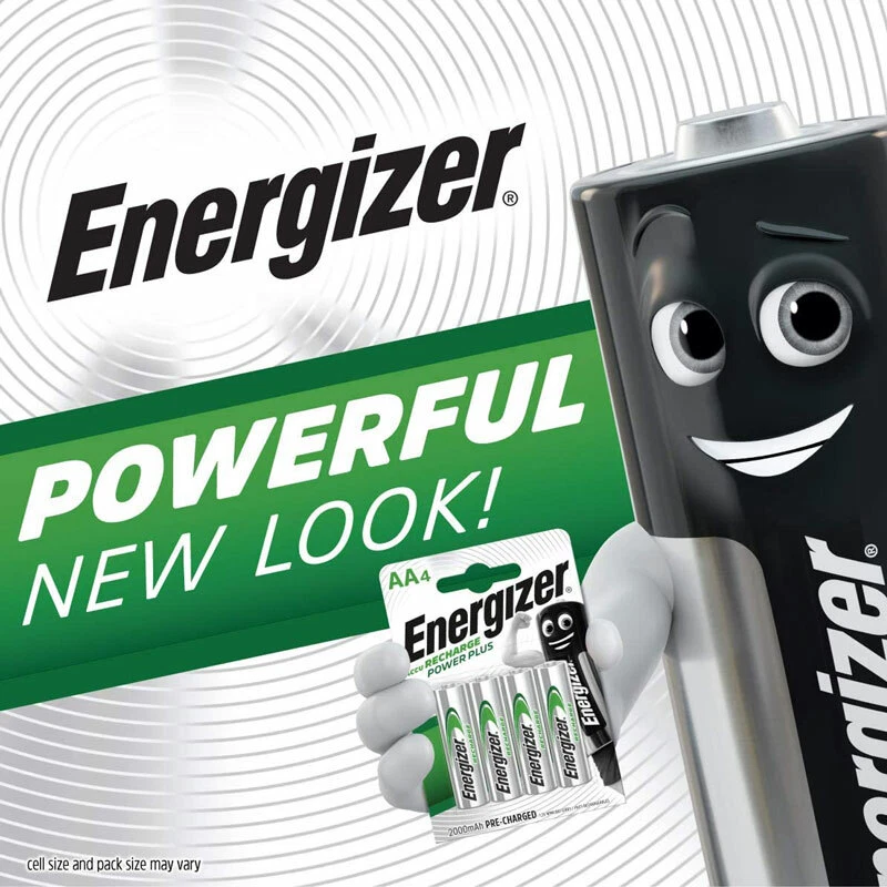 4 x Energizer AA Power Plus 2000 mAh Rechargeable batteries 1.2V NiMh Accu HR6 - Image 2 of 4