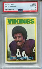 1972 Topps #290 John Gilliam Rookie PSA 8 NM-MT Minnesota Vikings