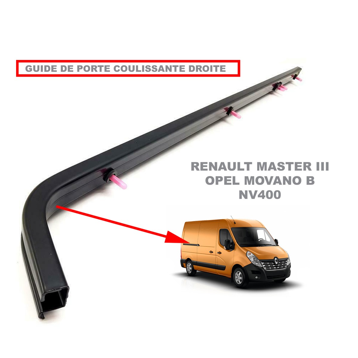 Deurgreep Met Mechanisme Rechtsvoor Voor Renault Master 3, Opel Movano, Nissan NV400 - 806067794R
