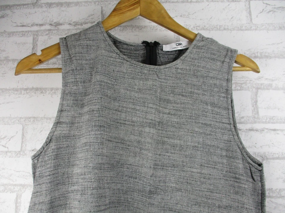 C&M Camilla & Marc Mujer Vestido Línea A Gris 6/8? Cuello redondo sin mangas Foto 2 de 4