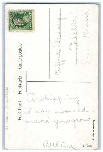 c1910's Congratulations Roses Flowers Codell Kansas KS Hand Cancel Postcard - Picture 2 of 3