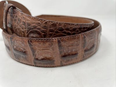Vintage Veari alligator leather 32 western brown belt | eBay display picture 2