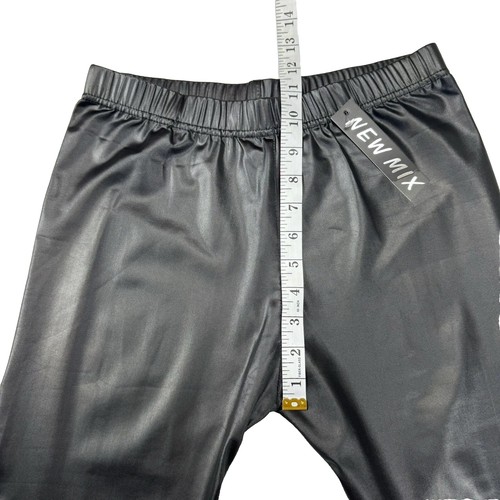 Boutique glänzende schwarze Leggings dehnbar neu MIX Pull On Größe M - Bild 6 von 8