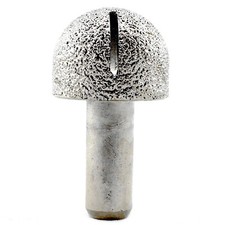 R12 R15 Diamond Brazed Router Bit Cylindrical Ball Nose Profile Wheel Shank 1/2"