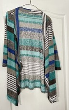 Colorblock Soft Open Cardigan - Size Medium