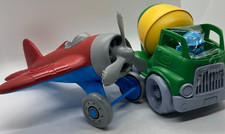 Green Toys Lot Cement Loader airplane Plane USA Made Recycled plus a driver
