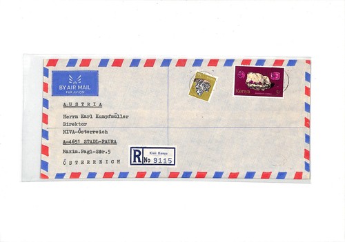 Kenya *NYAMAGWA* MISSIONARY Registered *Kisii* Cover MIVA Austria 1978 CF296 - Picture 4 of 6