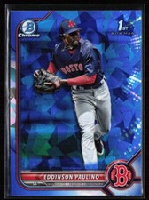 2022 Bowman Chrome Sapphire #BCP-175 Eddinson Paulino Prospects Boston Red Sox