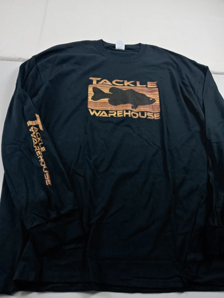 Рубашка Tackle Warehouse мужская размер 2XL рыболовный окунь с большим ртом черная с длинным рукавом - Изображение 2 из 4