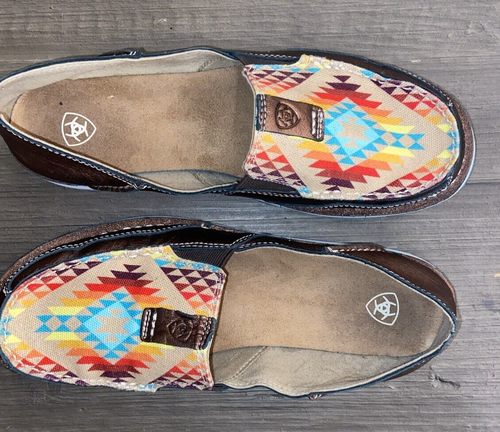 Ariat Cruiser Womens Shoe Brown Multi Aztec Slip On 10029744 Canvas Loafer 9.5B - Picture 5 of 16