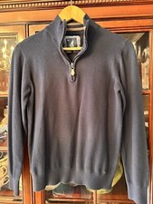 Boys size large Kangol Viscose blend quarter zip sweater blue