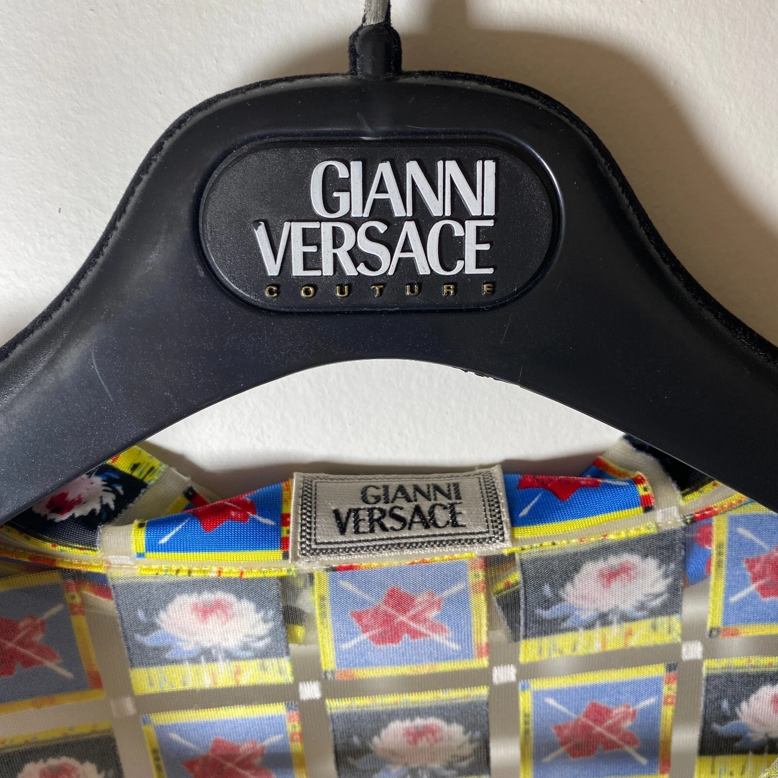 Camicia seta stampa floreale Gianni Versace taglia 50 uomo collezione firmata