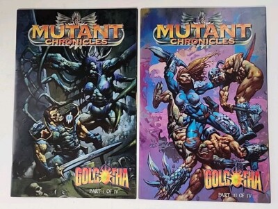 Mutant Chronicles #1 & #3 VF+ Acclaim | Simon Bisley Golgotha Bagged And Boarded