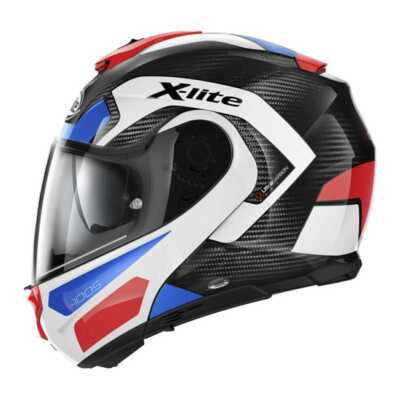 X-Lite X-1005 Ultra Carbon Fiery 30 Flip up Motorcycle Helmet Red/White/Blue -S