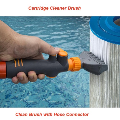 Cartridge Cleaner Brush Jet Cleaning Water Wand Tub Spa Filter Swimming Pool Hot - Picture 2 of 12