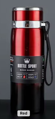 J.U Stainless Steel Thermos Bottle Larger Portable Double Insulated Sport Water 