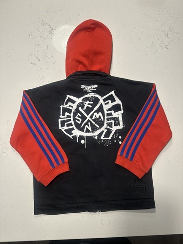 Adidas Donovan Mitchell X Marvels Spider-Man Zip Hoodie Jacket 5/6 XXS Limited - Picture 2 of 11