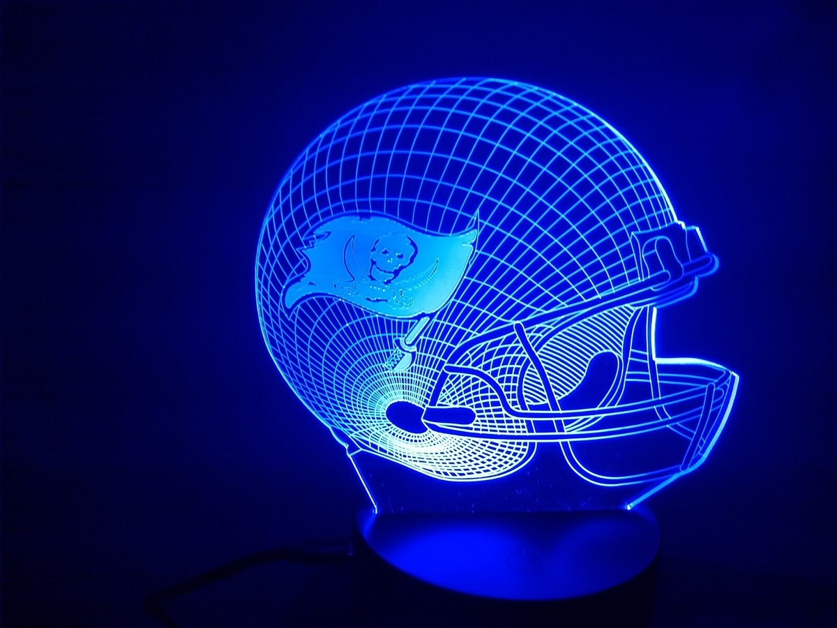 Tampa Bay Buccaneers Multi Color LED Helmet 3D Lamp Night Light Man Cave USA Tampa Bay Buccaneers Multi Color LED Helmet 3D Lamp Night Light Man Cave USA