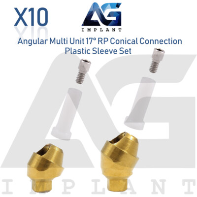 x10 Angular Multi Unit Abutment 17° Conical Connection RP Plastic Set Dental