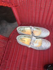 MICHAEL KORS ROVER MARY JANE GOLD METALLIC GIRLS SHOES SZ 3 EUC