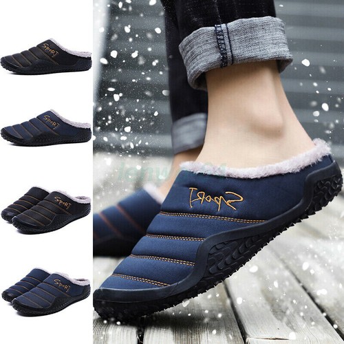 Slipper Comfort Winter Warm Slippers Mens Slip-on Shoes for Indoor &Outdoor Size - Picture 3 of 33
