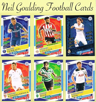 Topps Match Attax   Champions League 2016-17   Fußball Karten #PSG1 bis #TOT18