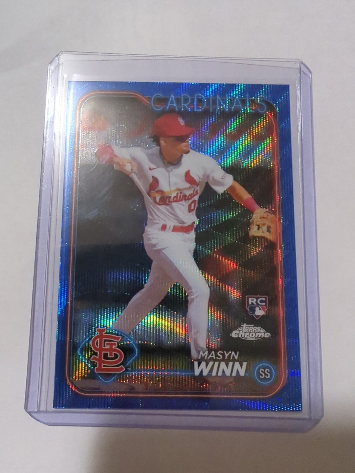 2024 Topps Chrome Masyn Winn #189 Blue Wave Refractor /75 RC Rookie