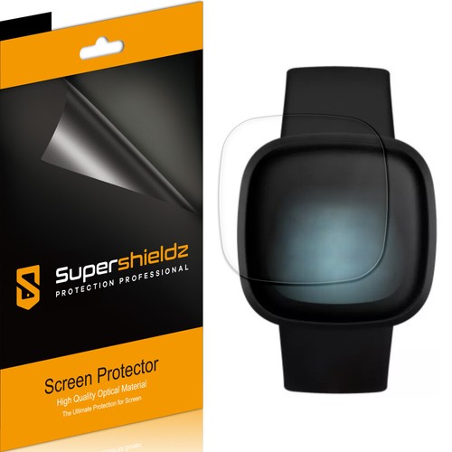 6X Supershieldz Clear Full Coverage Screen Protector for Fitbit Versa 3 / Sense - 第 1/2 張圖片