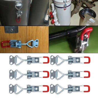6pack GH-4001 Adjustable Toggle Clamp Steel Hasp Catch Clip Quick Fixture 220lbs