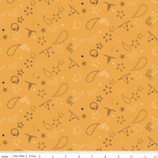 John Wayne Bandana Yellow Cotton Fabric