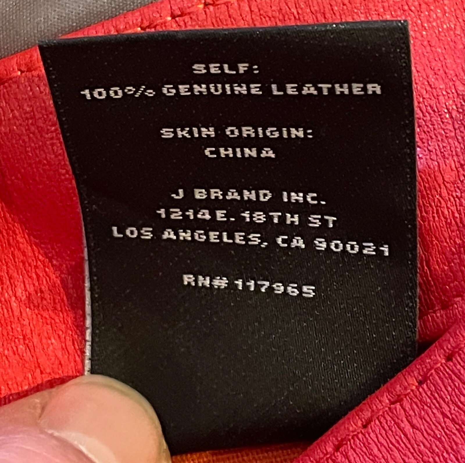 J Brand Real Leather 