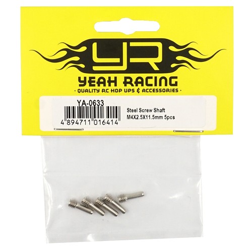 Yeah Racing Steel Screw Shaft M4X2.5X11.5mm 5pcs #YA-0633 - Picture 2 of 2