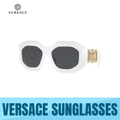 VERSACE VE4424U 314/87 WHITE DARK GREY FLOOR SAMPLE MINOR SCRATCH LEN SUNGLASSES